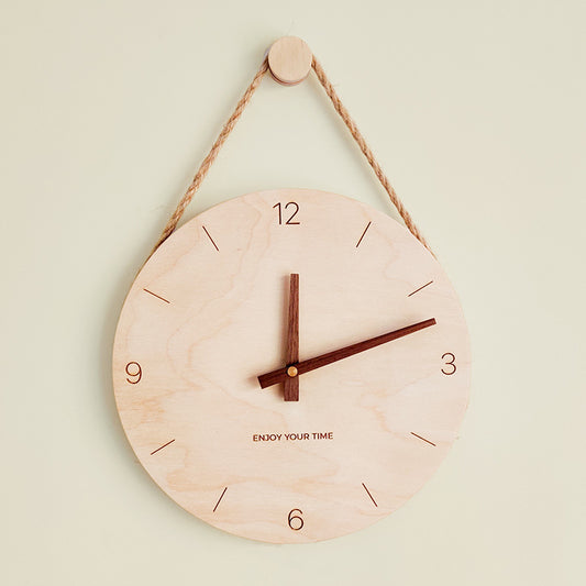 Wooden slings creative wall clock