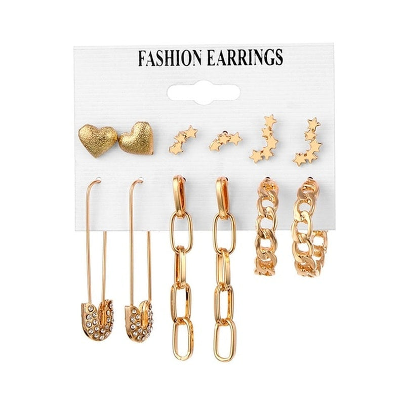 Women'S Pearl Earrings  Set 